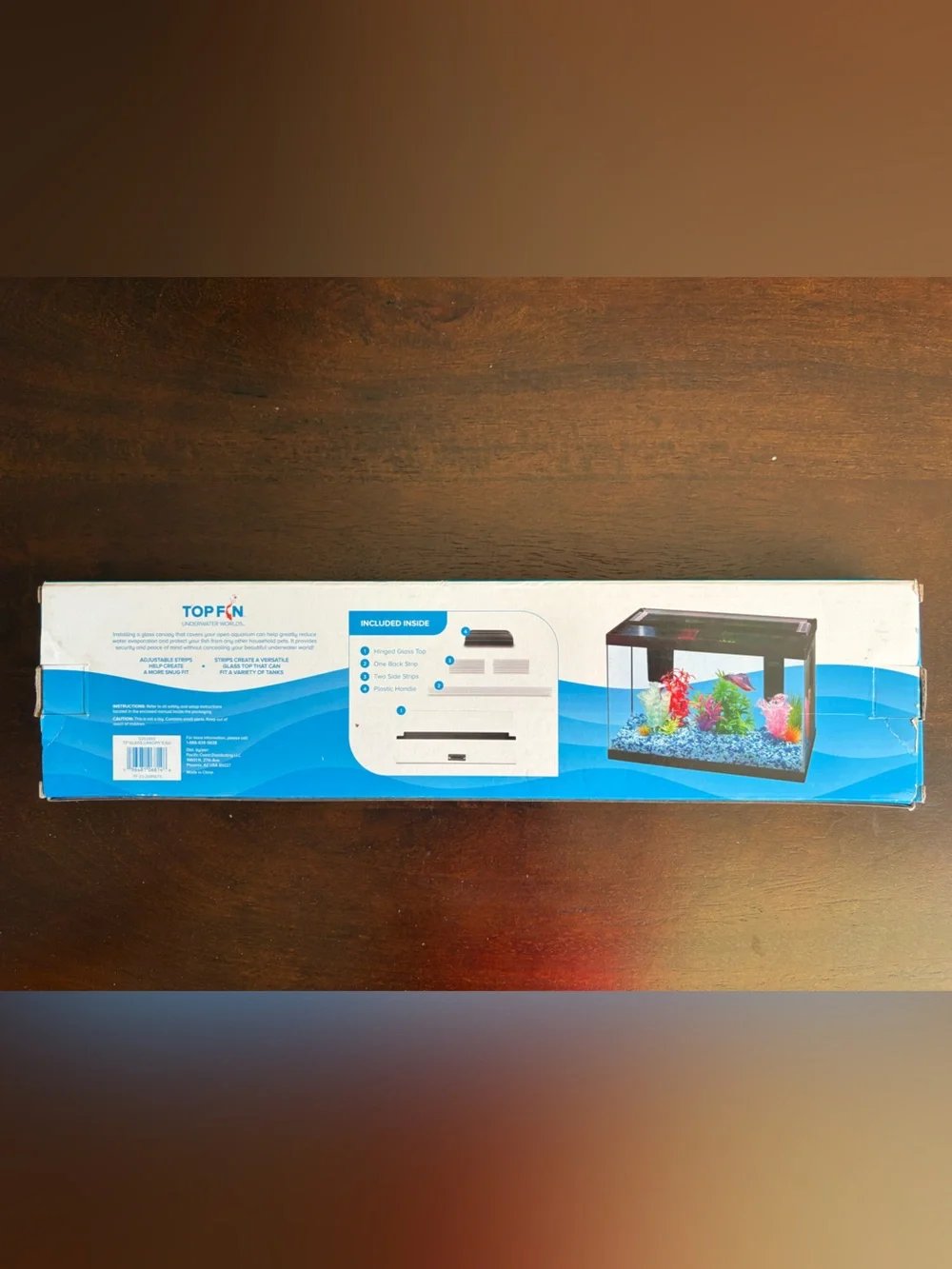 🌟 New 🌟 Top Fin 5.5 Gallon Aquarium Hinged Glass Top